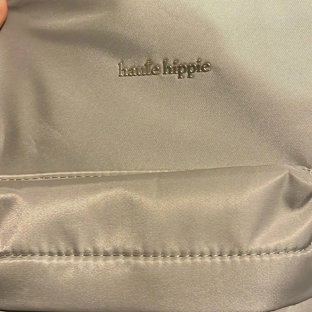 Haute Hippie Green On the Go Backpack Viral Decorative Beige Strap NWT